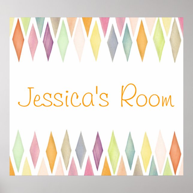 Designed watercolor background poster (Front)