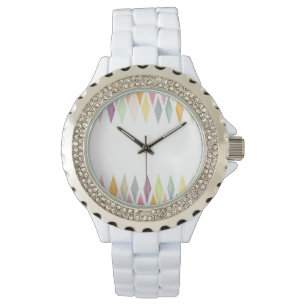 Designed watercolor background watch