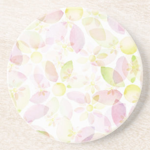 Designed watercolor flower background, texture coaster