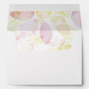 Designed watercolor flower background, texture envelopes