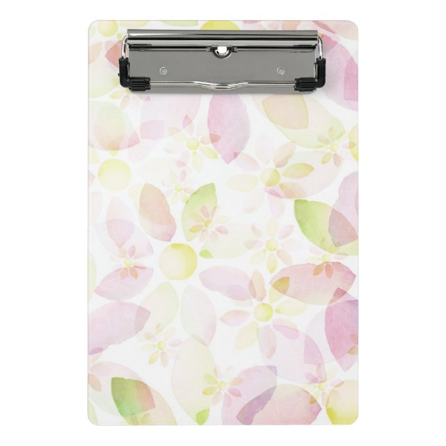 Designed watercolor flower background, texture mini clipboard (Front)