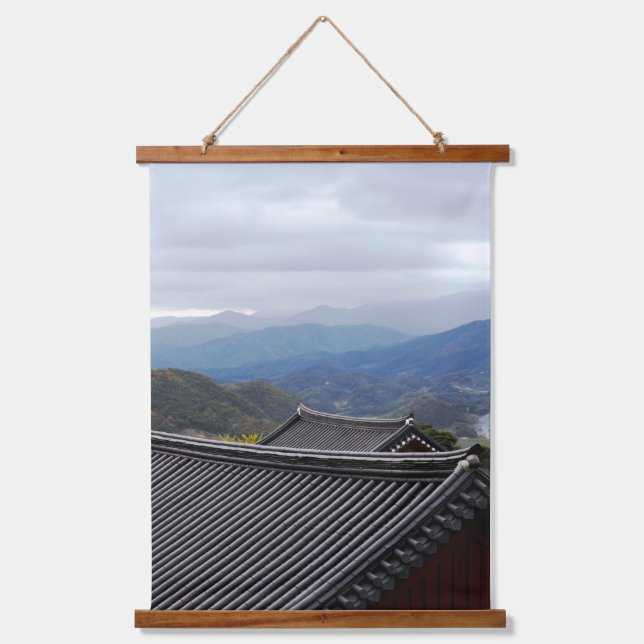 Designed with a photograph of South Korea, Vertica Hanging Tapestry (Front)