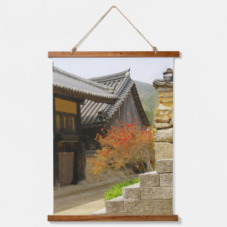 Designed with a photograph of South Korea, Vertica Hanging Tapestry