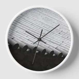 Designed with a photograph of South Korea, White W Clock