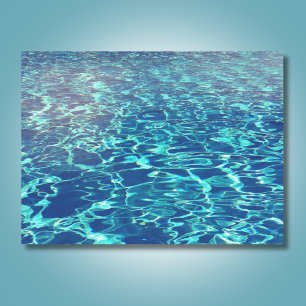 Designer Aqua Pool Rippling Water Tissue Paper