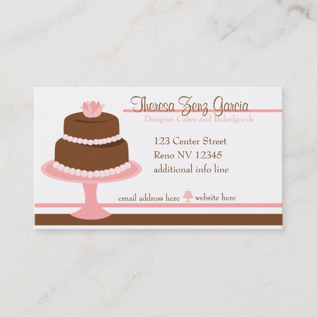 Designer Bakedgoods-Cake Business Card (Front)