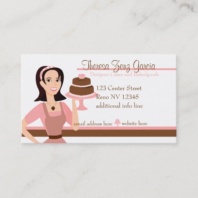 Designer Bakedgoods-Cake Business Card (Front)