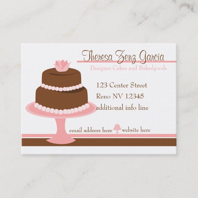 Designer Bakedgoods-Cake Business Card (Front)
