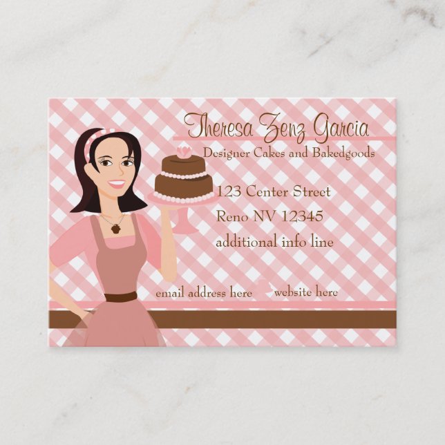 Designer Bakedgoods-Cake Business Card (Front)
