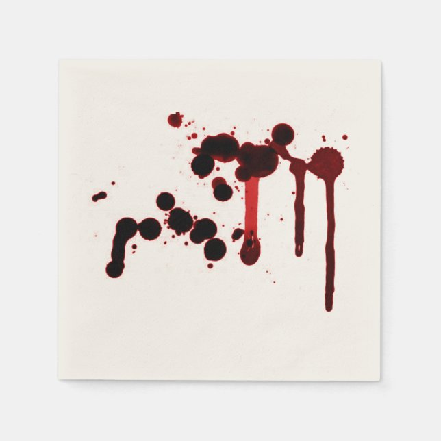 Designer Blood Splatter Napkin (Front)