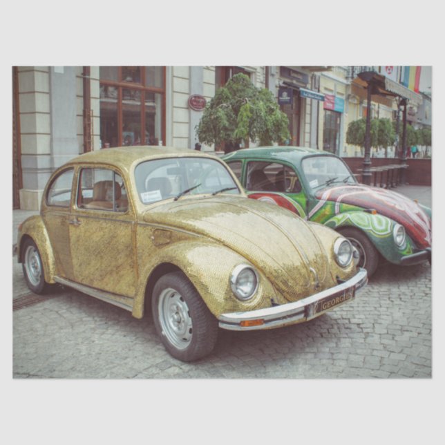 designer bug car tissue paper (Front)