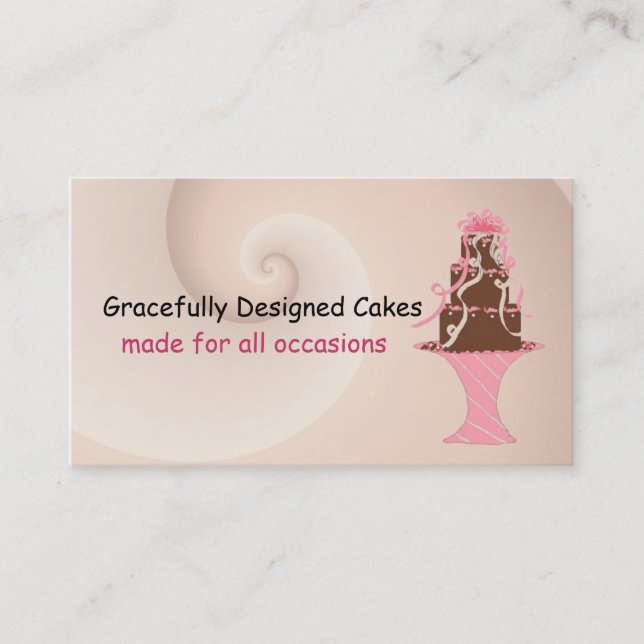 Designer Cake Fancy Chocolate Business Card (Front)
