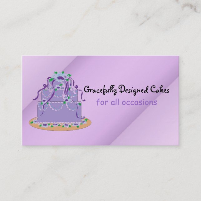 Designer Cakes/Baking Business Card (Front)