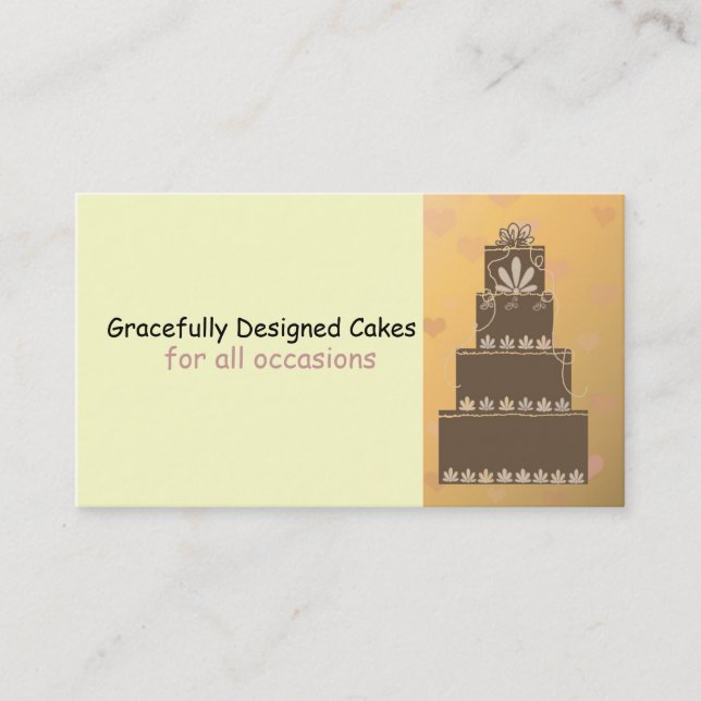Designer Cakes Business Card (Front)