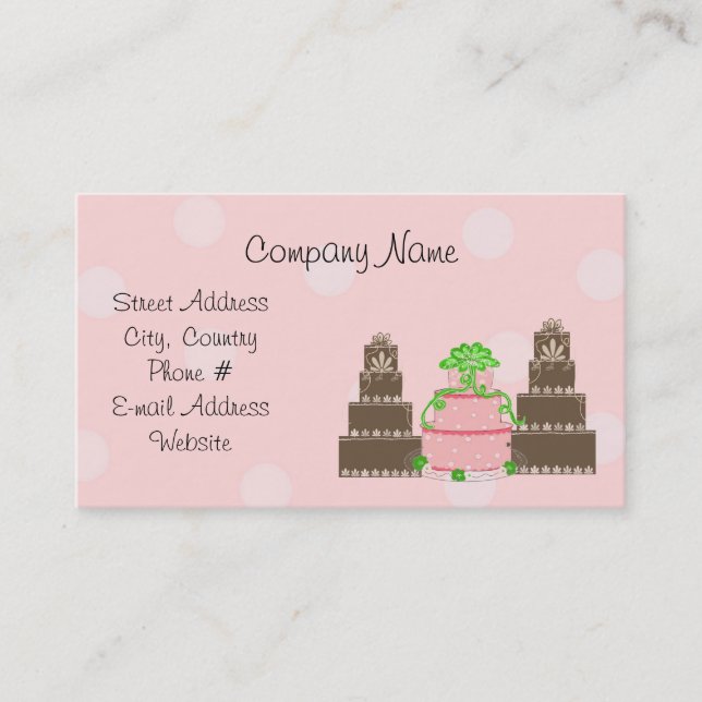 Designer Cakes Business Card (Front)