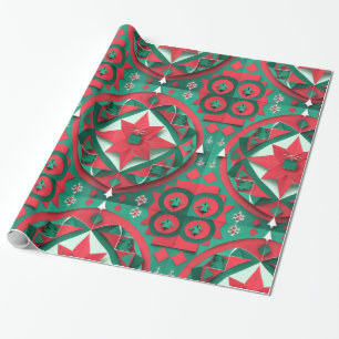 Designer Christmas Pattern Wrapping Paper