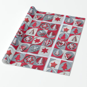 Designer Christmas Pattern Wrapping Paper