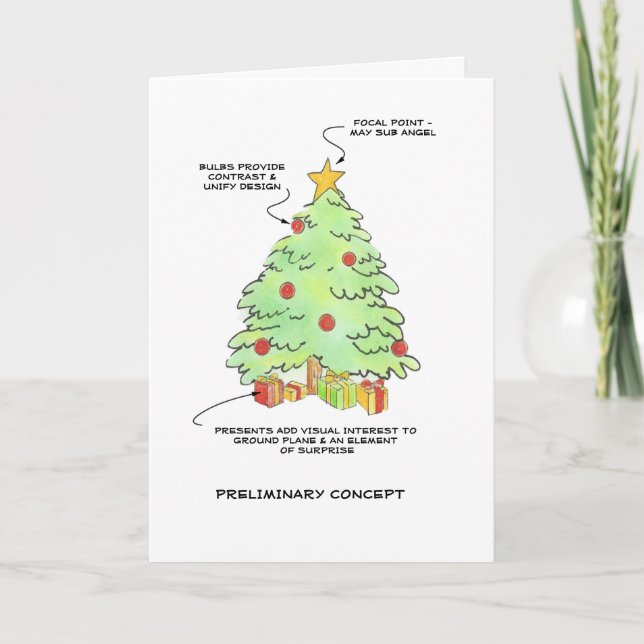 Designer Christmas Tree Holiday Card (Front)
