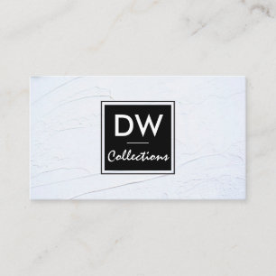 Designer Collections   White Texture Business Card