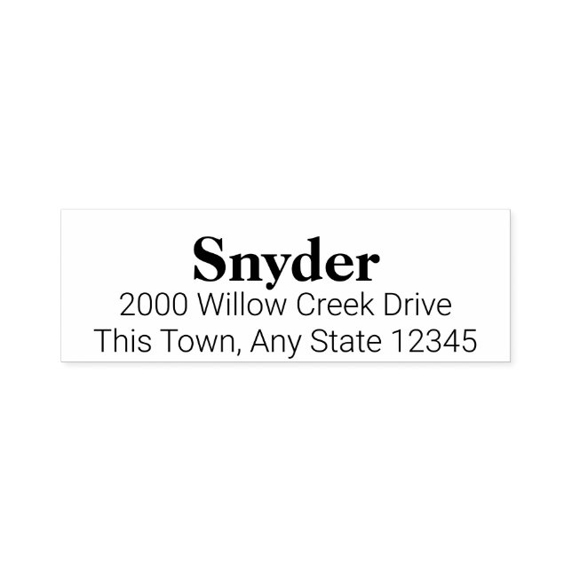 Designer Custom Text Address Self-inking Stamp (Design)