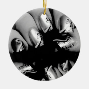 Designer Fingernails Ceramic Tree Decoration