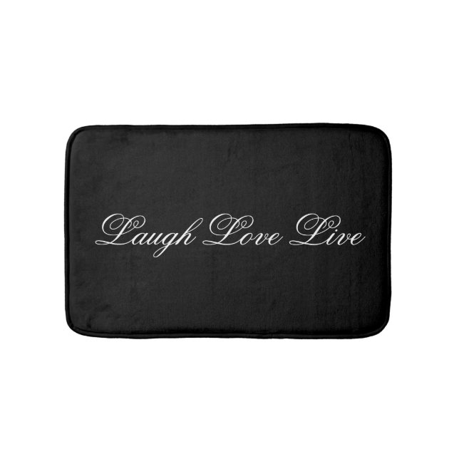 Designer Floral Mat With Laugh Love Live (Front)