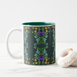 Designer Flowered Coffee Mug
