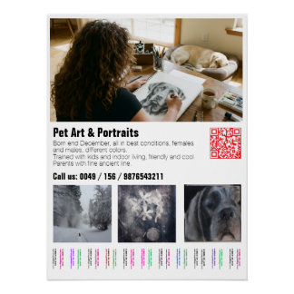 Designer Great Dane Puppy Poster