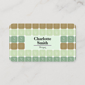 Designer green personalised Business Card