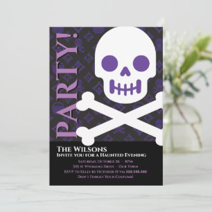 Designer Halloween, Bold Skull Invitation