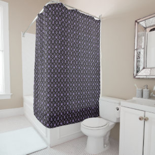 "Designer Halloween, Louis V Skull Pattern Shower Curtain