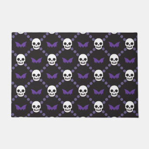Designer Halloween! THE Fashion OG Skull Pattern Doormat