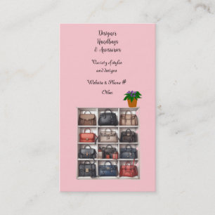 Designer Handbags With Accessories Business Card