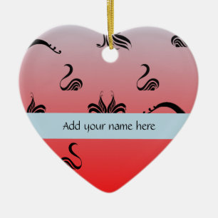 Designer Heart Ceramic Tree Decoration