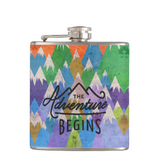 Designer Hip Flask 7 Oz Nutcase - Adventurers