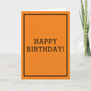 Designer Inspired Orange Card