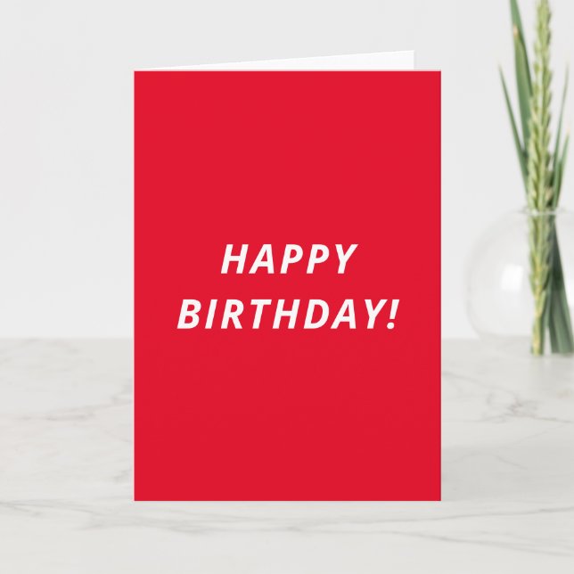 Designer Inspired Red Card (Front)