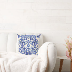 designer Italian tile print cushion cover