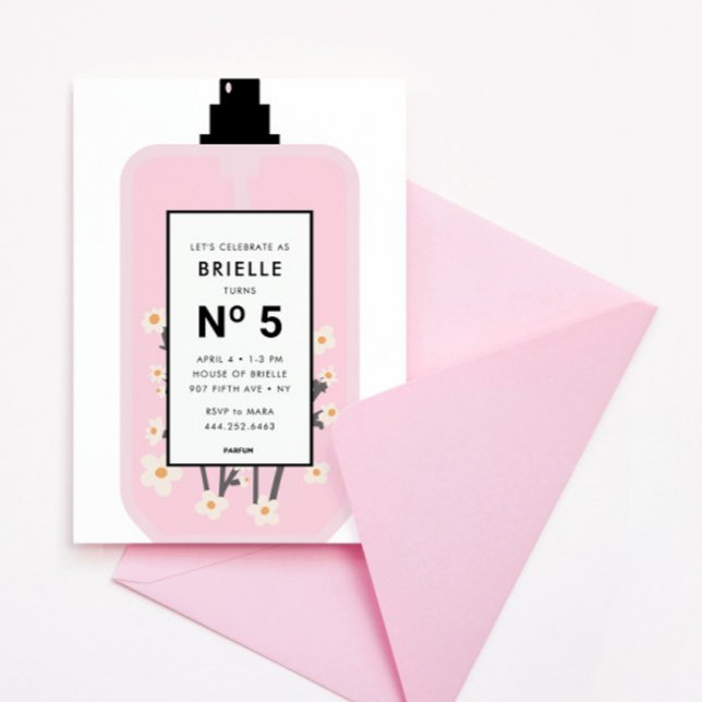 Designer Kids' Perfume Beauty Spa Birthday  Invitation (Creator Uploaded)