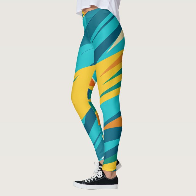 Designer Leggings with a failed pattern Leggin (Left)