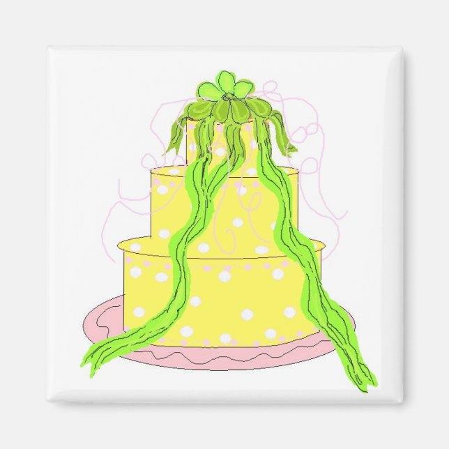 Designer Lemon Cake Magnet (Front)
