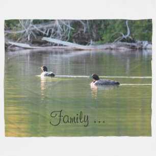 Designer Loon Fleece Blanket