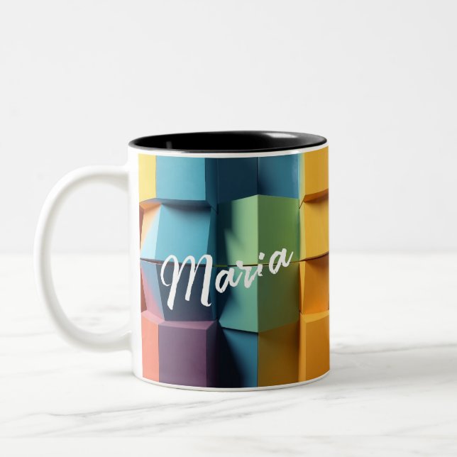 Designer Mug – Customizable Geometry Fusion (Left)