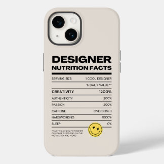 Designer Nutrition Facts Funny Case-Mate iPhone 14 Case