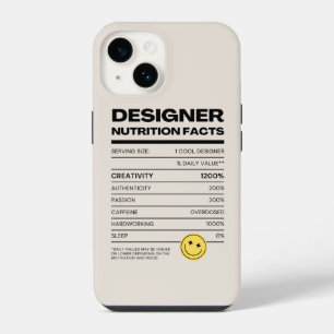 Designer Nutrition Facts Funny iPhone 14 Case