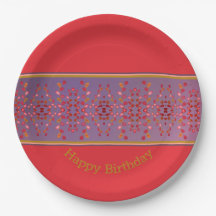 Designer Paper Patterned Plates