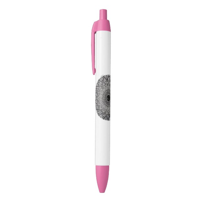designer pen with monochrome mandala art (Top (Vertical))