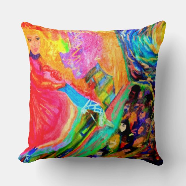 DESIGNER PILLOW - ART BY DEBBIE DAVIDSOHN - CANCAN (Front)
