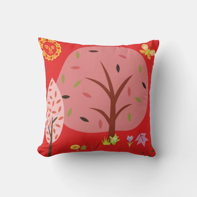 Designer Pillow by Serenity - Pretty Trees Nature (Front)