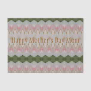 Designer Pink And Green Mothers Day Tissue Paper